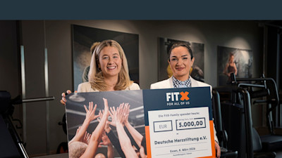 FitX stärkt Frauenherzen: Gemeinsam mit der Deutschen Herzstiftung gegen den Gender Health Gap 