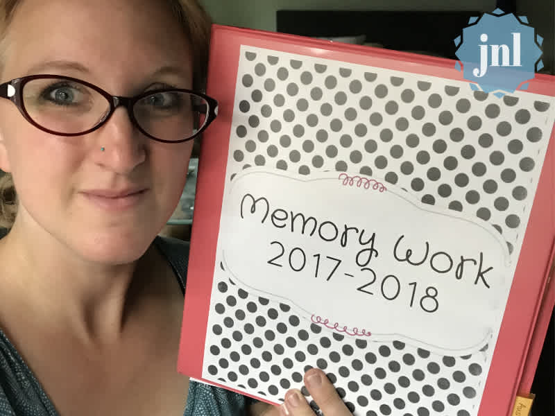 Memory Work Binder 2017-2018