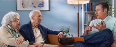 Actor portrayal of a man with pd-related hallucinations and delusions talking with his doctor