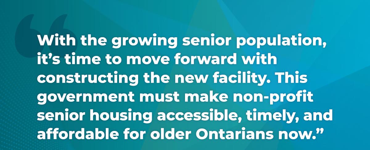 Vaugeois urges government to commit investment for affordable seniors’ housing in Thunder Bay