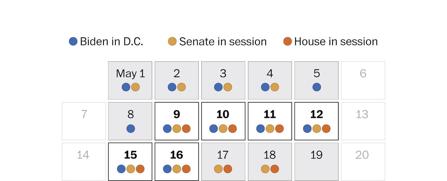 Biden, Congress running out of work days to strike a debt ceiling deal