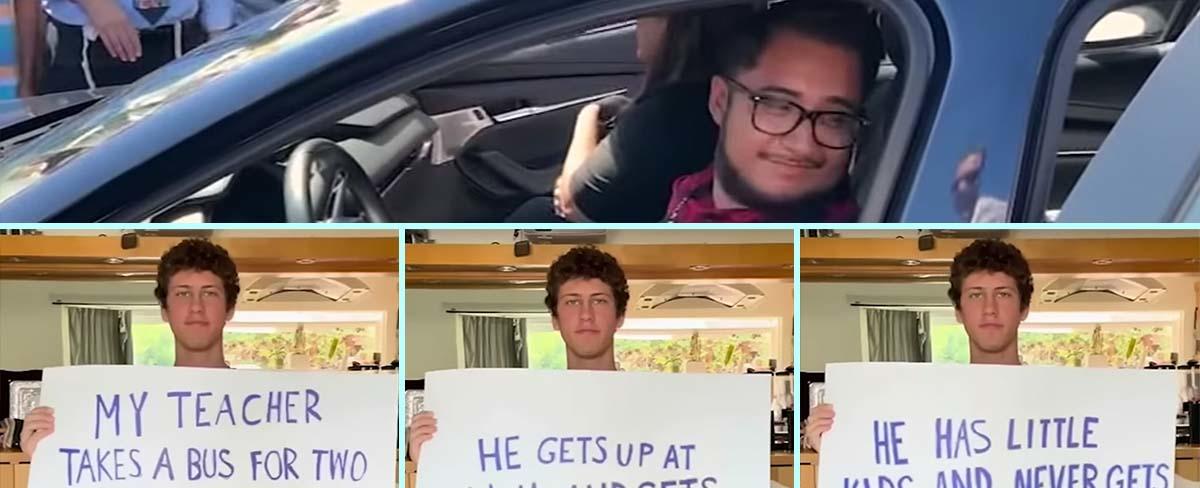 Kind Students Surprised Their Teacher Who Took The Bus 4 Hours Each Day With New Car, Insurance And 1 Yr Gas