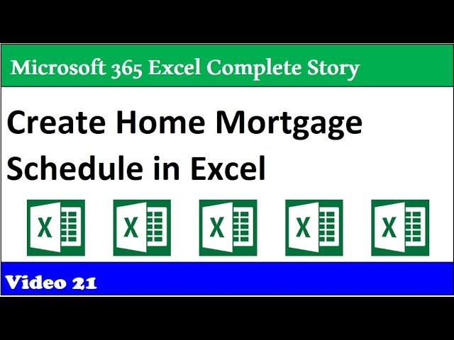 Build Mortgage Home Loan Schedule. Traditional &Dynamic Spilled Array Formulas. 365 MECS Class 21