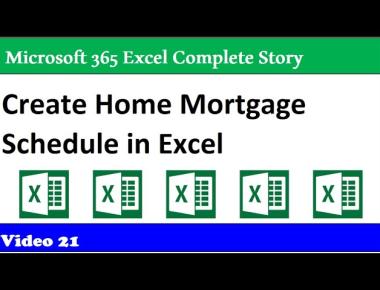 Build Mortgage Home Loan Schedule. Traditional &Dynamic Spilled Array Formulas. 365 MECS Class 21