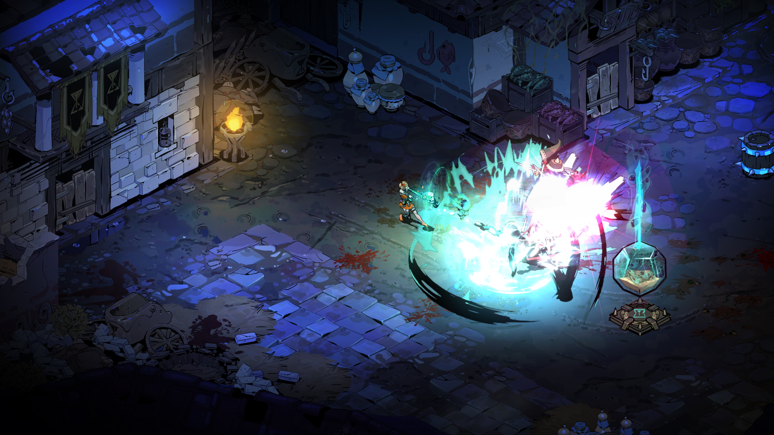 Melinoë casting a magical attack in Hades 2, where a Keepsake swap can strengthen a run