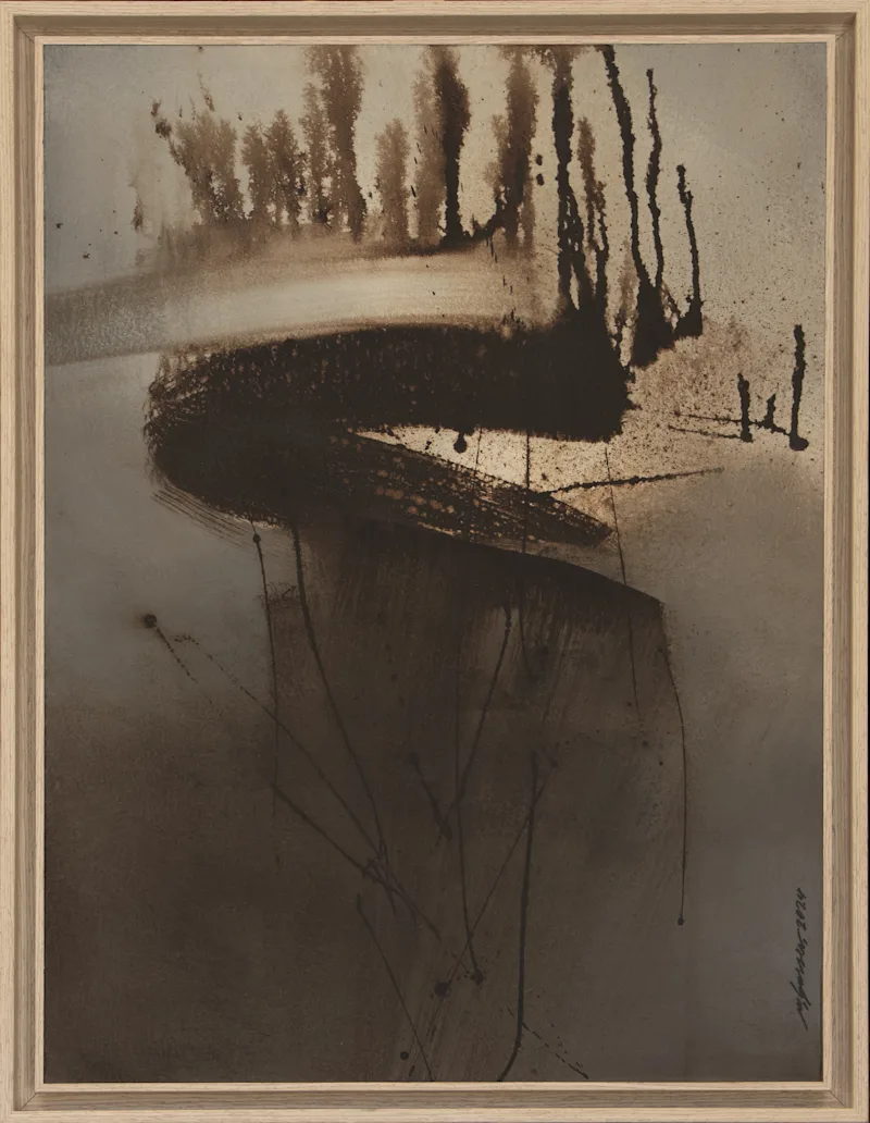 Untitled - 75 x 55 cm -Acrylic on Carton laid on wood - 2024