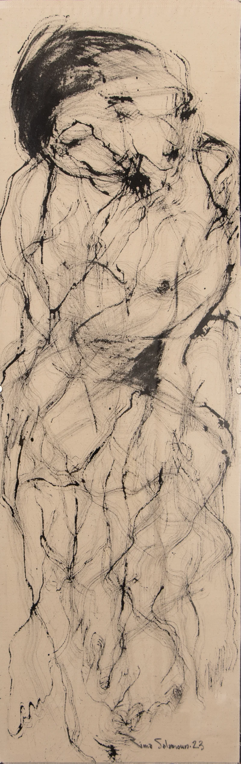 Untitled - 100x41 cm - Framed 110x50 cm - 2023
