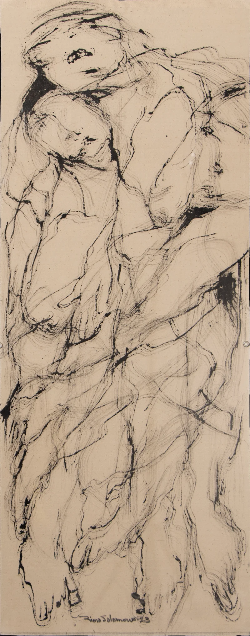 Untitled - 99x40 cm - Framed 110x50 cm - 2023