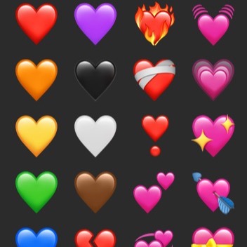Heart emojis