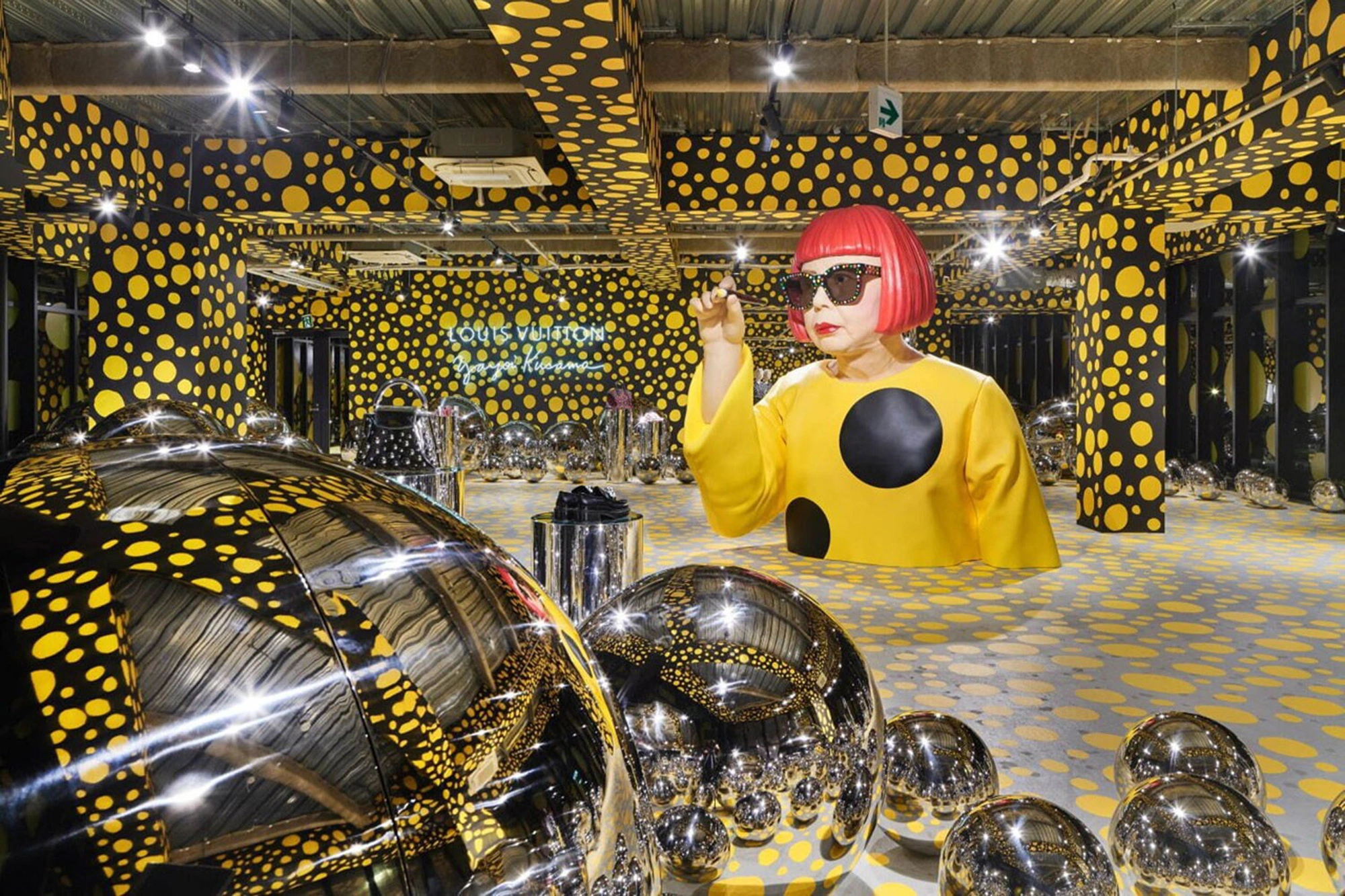 Kusama takeover at Louis Vuitton Meatpacking