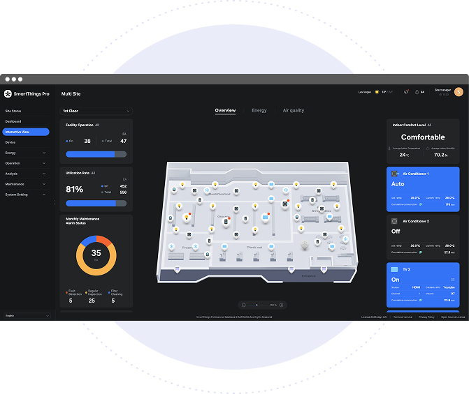 SmartThings Pro dashboard screenshot