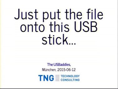 Video: Lade mir die Datei doch auf diesen USB-Stick...