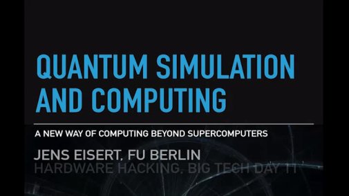 Techcast-Video Quantum Computing and Simulation