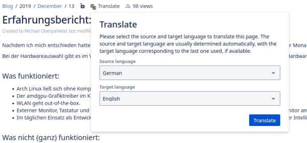 Confluence Translator