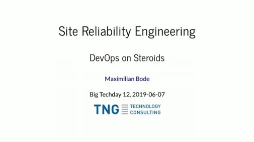 Video: Site Reliability Engineering – DevOps on Steroids