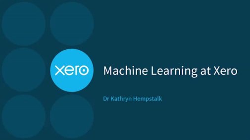 Video: Machine Learning at Xero