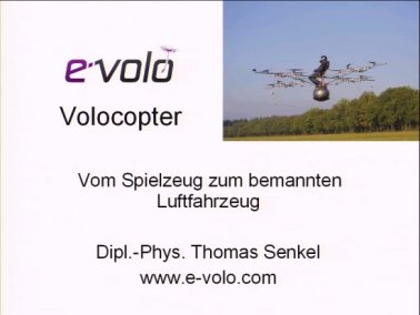 Techcast-Video Volocopter - Vom Spielzeug zum bemannten Luftfahrzeug
