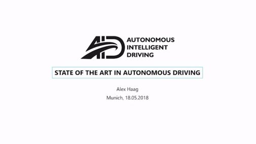 Techcast-Video State of the Art in Autonomous Driving