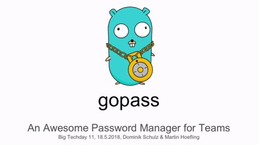 Techcast-Video gopass - An Awesome Password Manager for Teams
