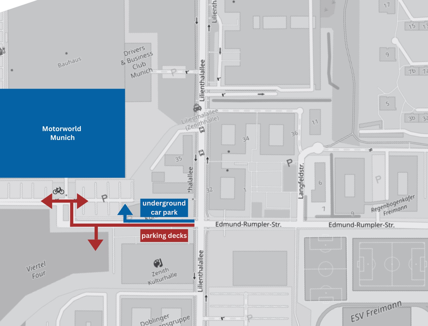 Parkmöglichkeiten Motorworld
