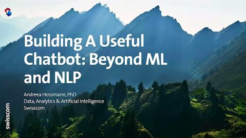 Video: Building a Useful Chatbot: Beyond the ML and NLP