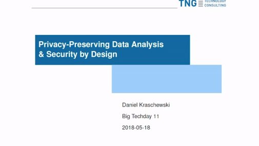 Video: Privacy-Preserving Data Analysis & Security by Design