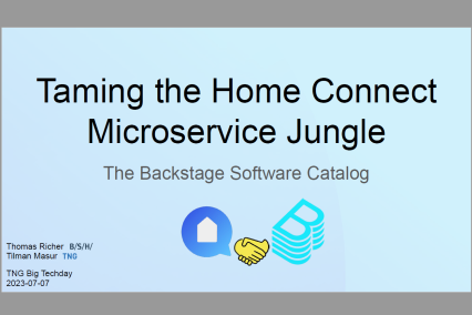 Slides: Taming the Home Connect Microservice Jungle: the Backstage Software Catalog