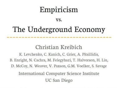 Techcast-Video Empiricism vs. the Underground Economy