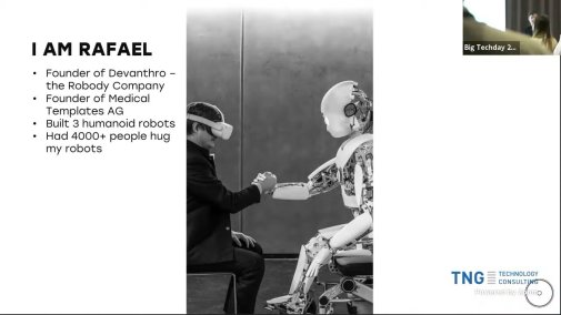 Youtube BTD21: Becoming a robot or how teleportation will solve aging. Twice. [EN] - Rafael Hostettler