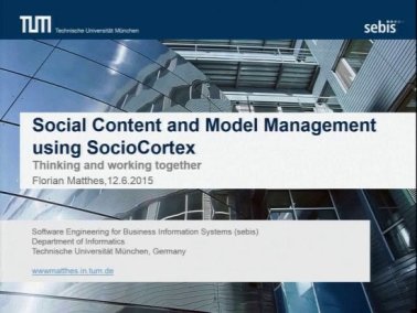 Video: Social content & model management using SocioCortex