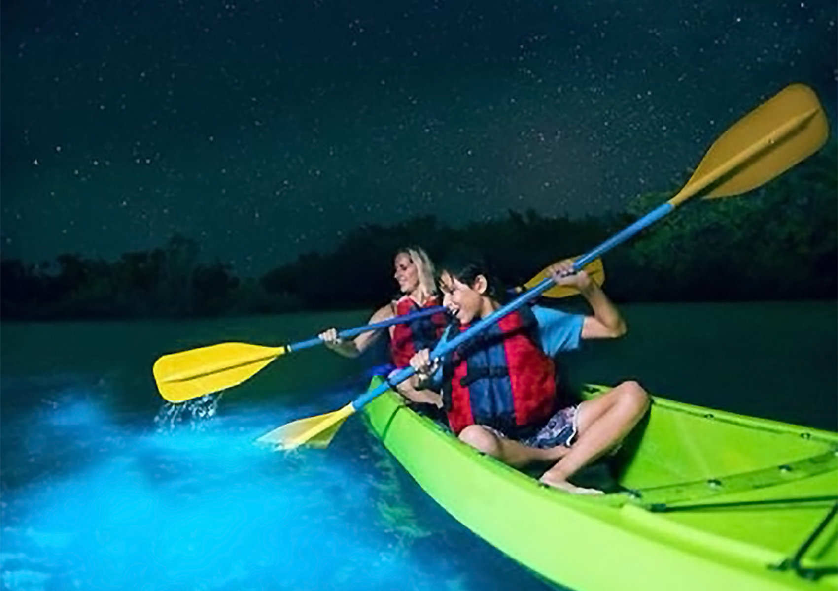 bioluminescence kayak tour near me