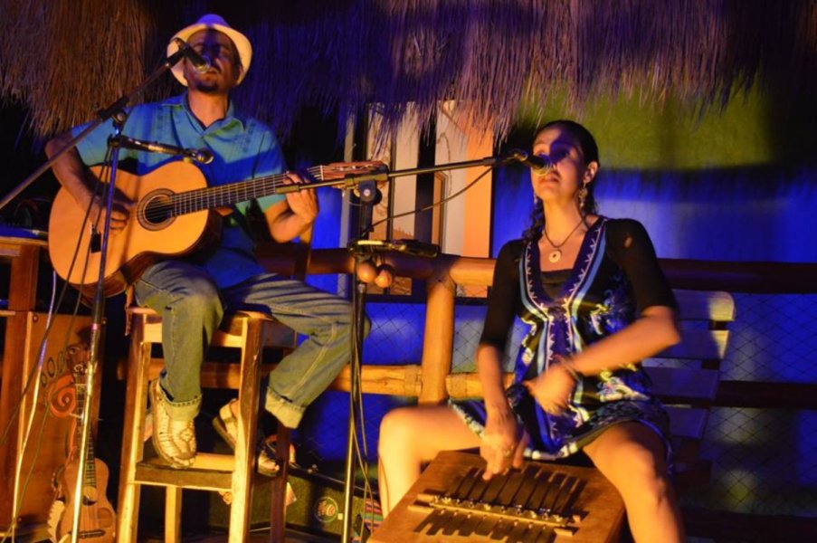 Talented group playing live music in Holbox