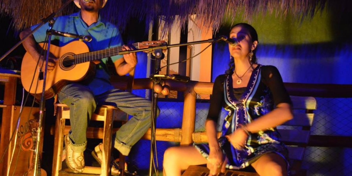 Talented group playing live music in Holbox