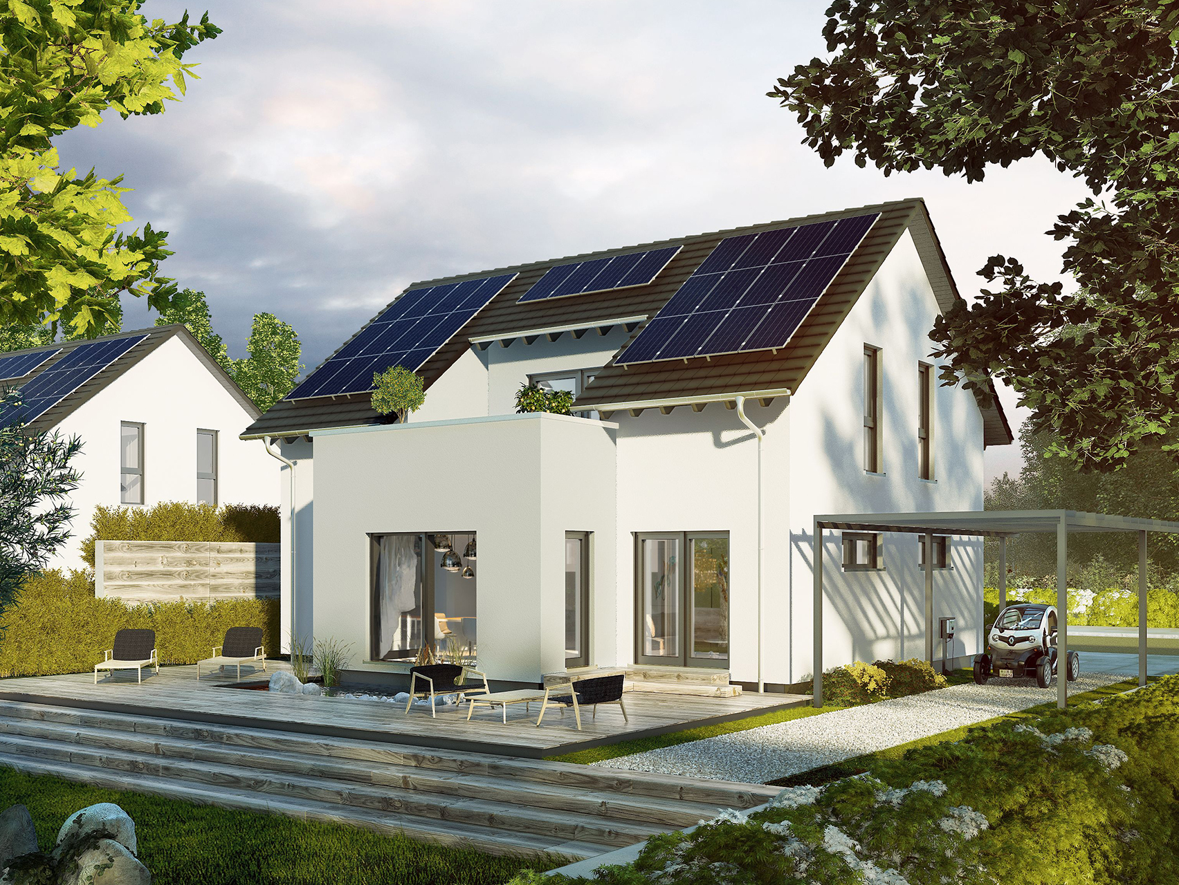 Planungsvorschlag Satteldach mit Loggia-Erker Planungsvorschlag Satteldach mit Loggia-Erker