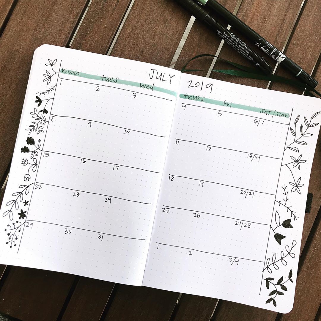 25 Delightful Monthly Spread Ideas For Your Next Bullet Journal Perfectly Penned