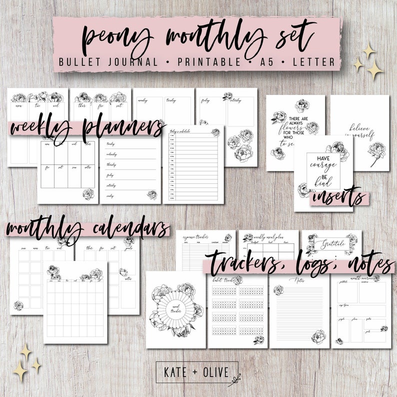 10+ Spiffy Planner Printables to Beautify Your Bullet Journal