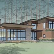 Residential house model hand-drawn on SketchUp for iPad