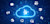 A blue glowing cloud with the Trimble logo at the center, with logos for other Trimble products surrounding it over a blue IoT web-like pattern.