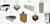 A grid of hexagon-shaped tiles featuring examples of creations found in 3D Warehouse, like a car, a four-burner gas stove, Photoreal Materials, doors, fences, and more.