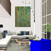 Модель интерьера жилой гостиной SketchUp