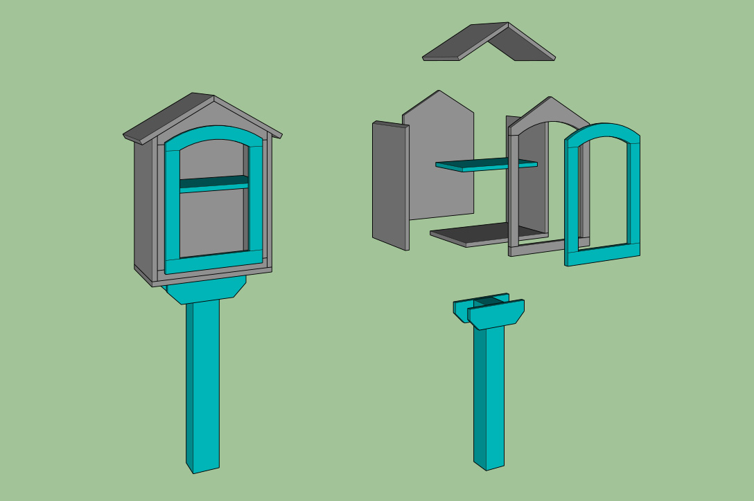 Design a free little library