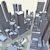 SketchUp model that is geolocated with tall 3D building skyscrapers.