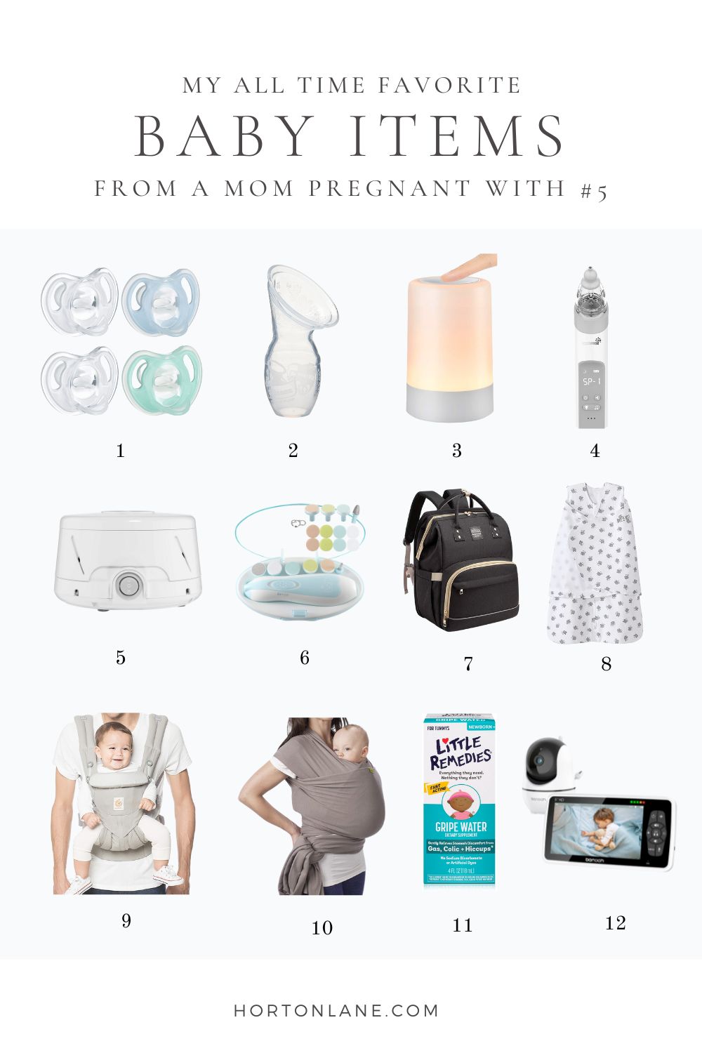 Pinterest Collage- Top baby items to add to baby registry must haves favorite baby items