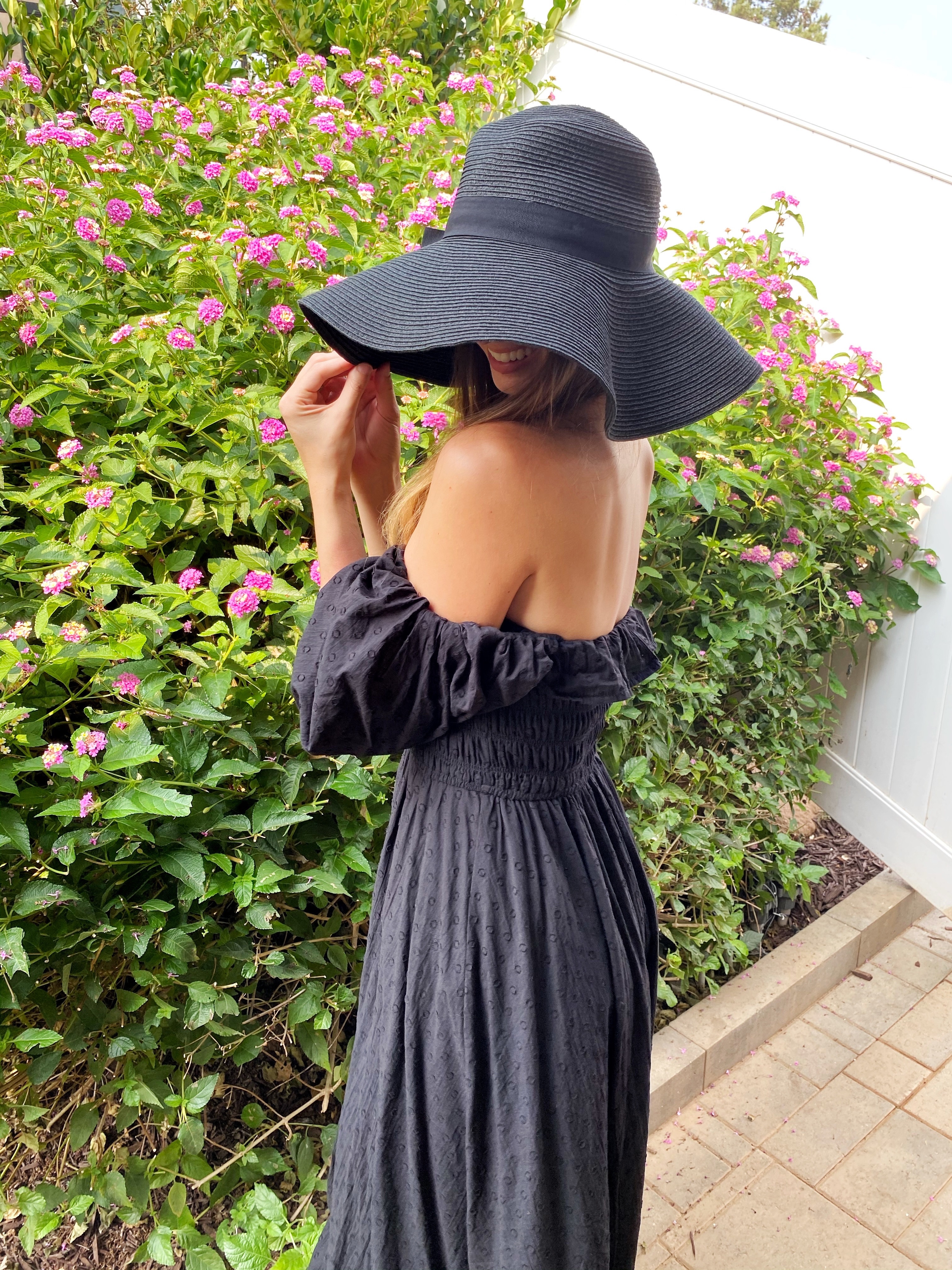 Fashion-Dress-Black off the shoulder ruffled romantic dress