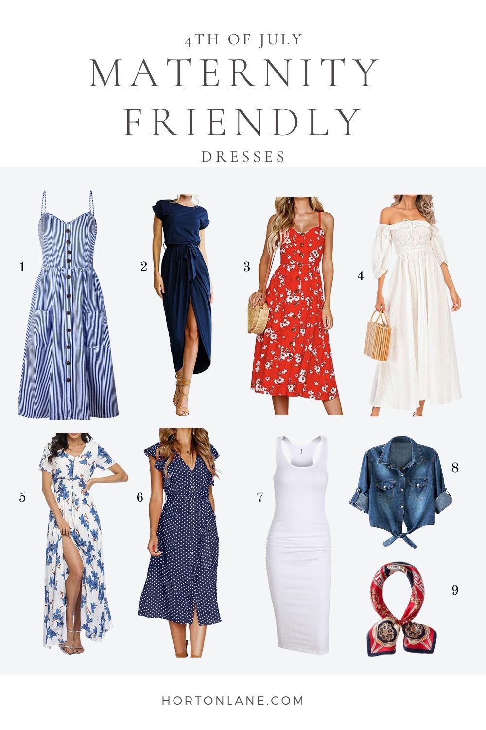 Pinterest Pin-4th of July Maternity Friendly Dresses summer dresses 