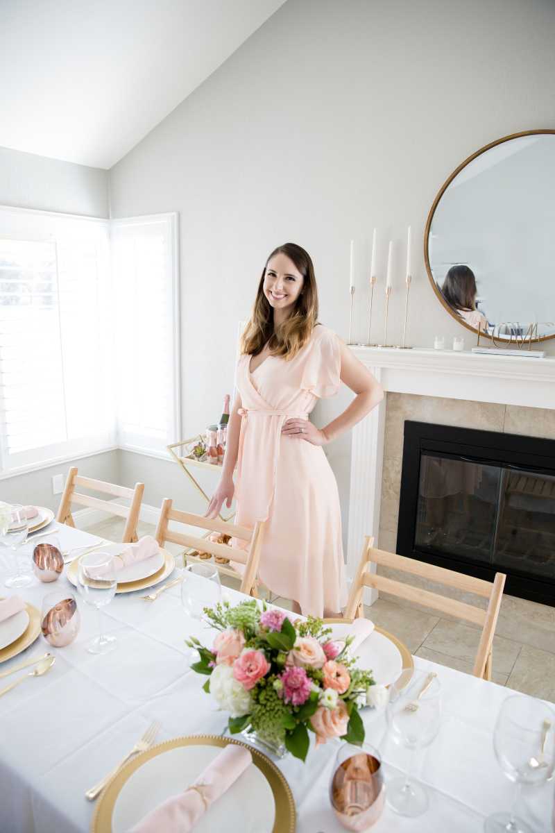 Galentine's Blush Pink Brunch Decorations - The Well Dressed Table