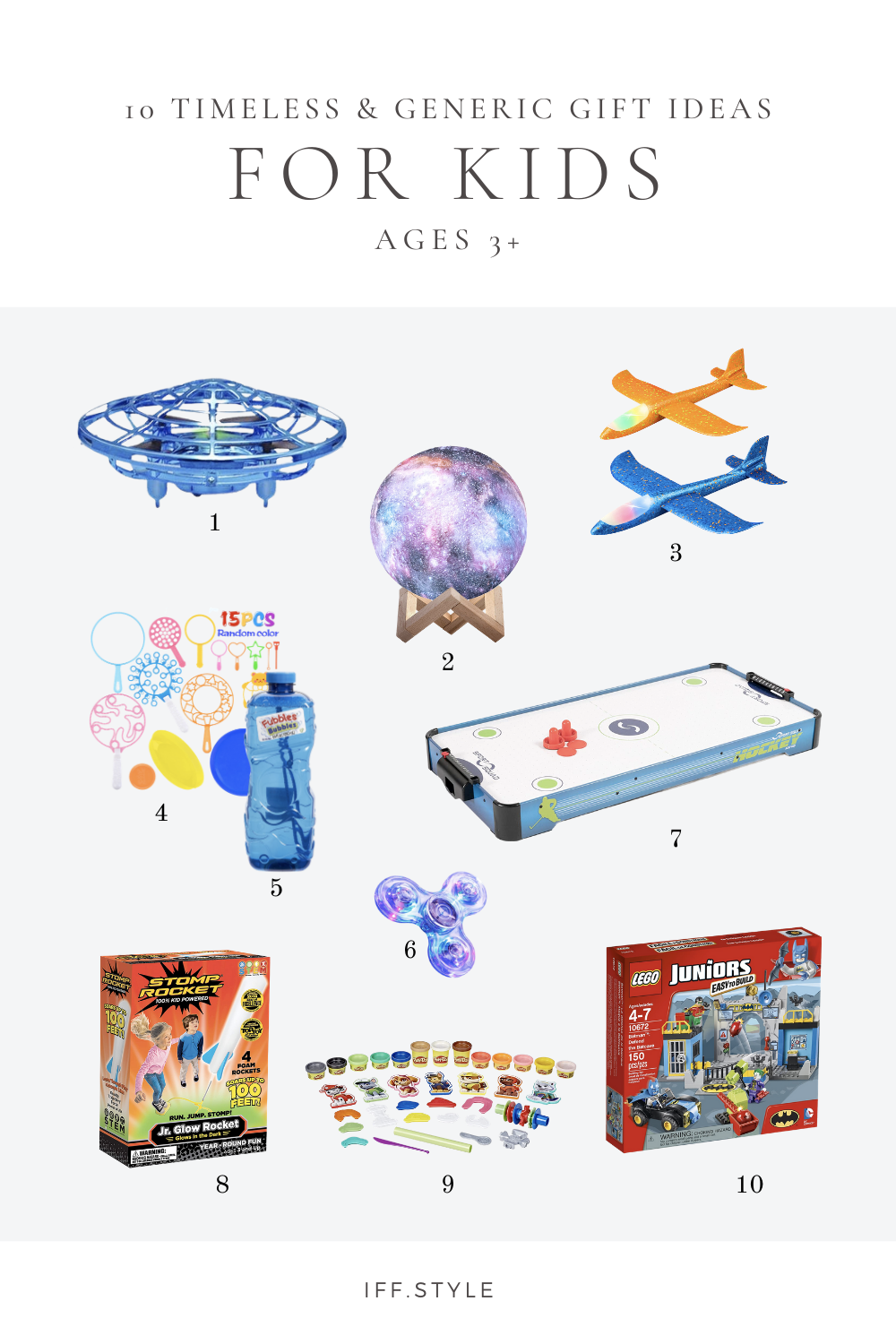 10 timeless gift ideas for boys and girls ages 3, 4, 5, 6, 7, 8, 9, 10,