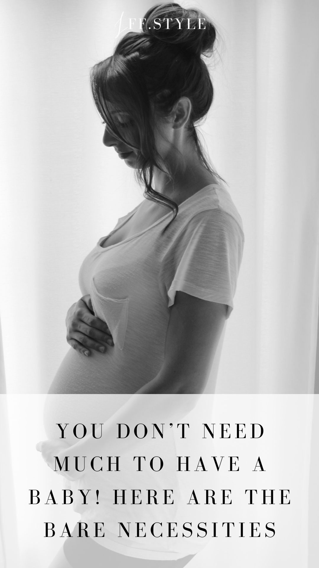 Pinterest Pin-You don’t need much to have a baby! Here are the bare necessities