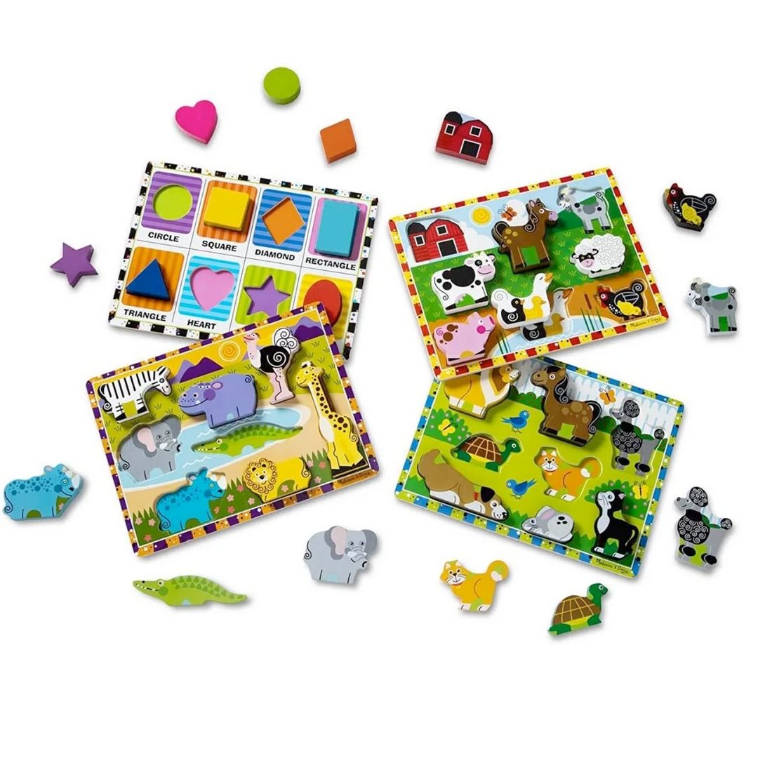 5 educational quiet toys to foster independent play in toddlers chunky wood puzzles