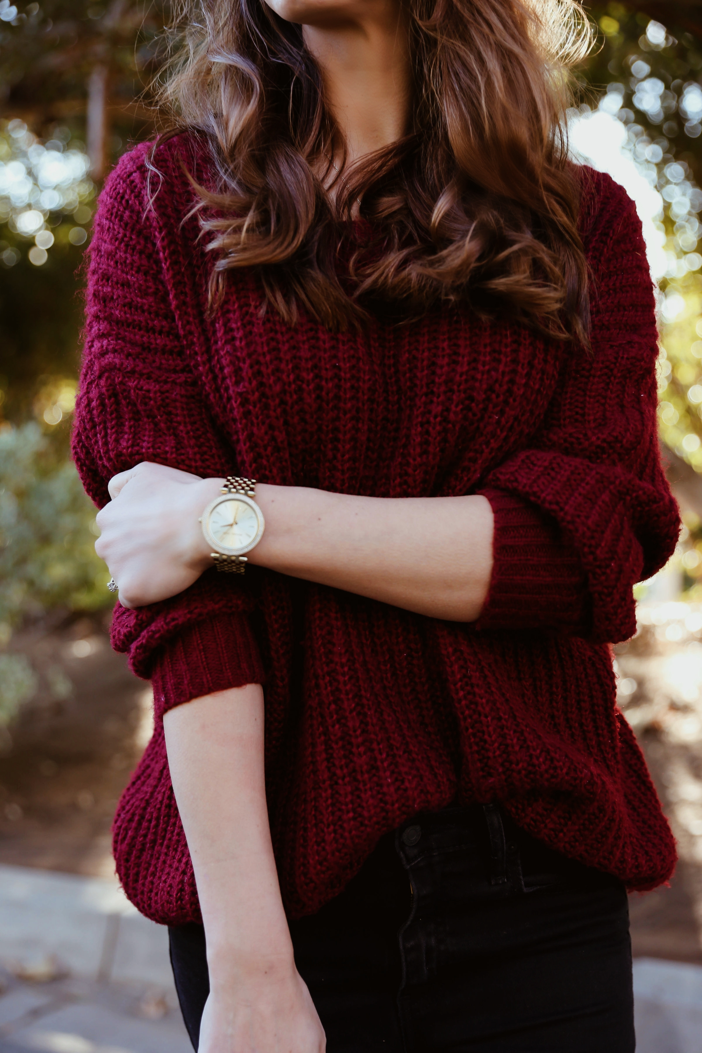 Wine hot sale red sweater